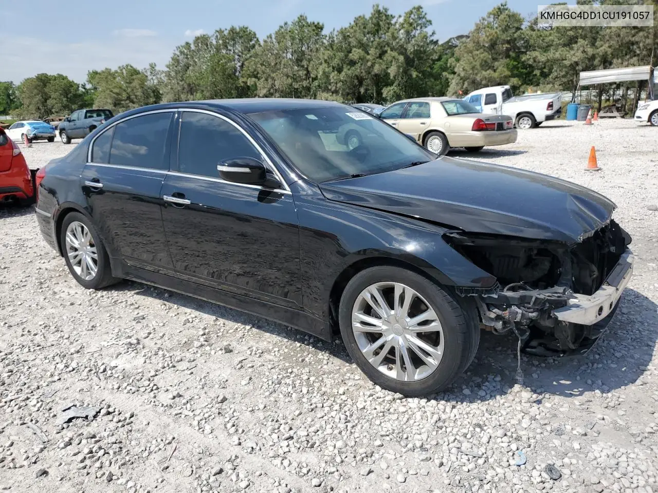 2012 Hyundai Genesis 3.8L VIN: KMHGC4DD1CU191057 Lot: 52620085