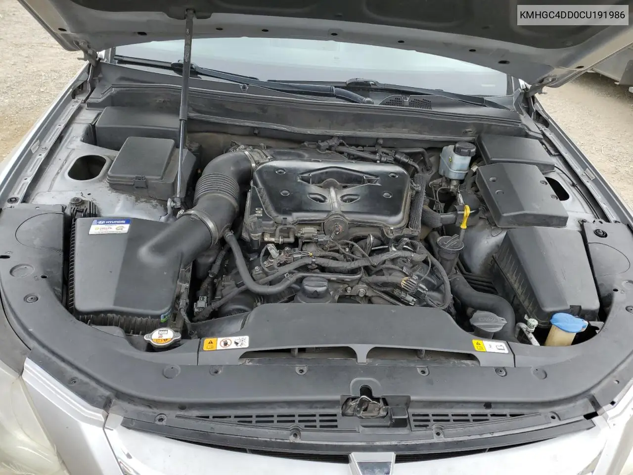 2012 Hyundai Genesis 3.8L VIN: KMHGC4DD0CU191986 Lot: 53754175