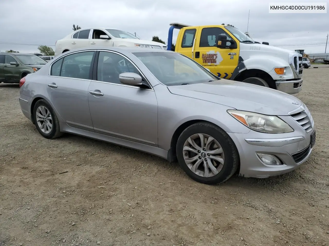 2012 Hyundai Genesis 3.8L VIN: KMHGC4DD0CU191986 Lot: 53754175