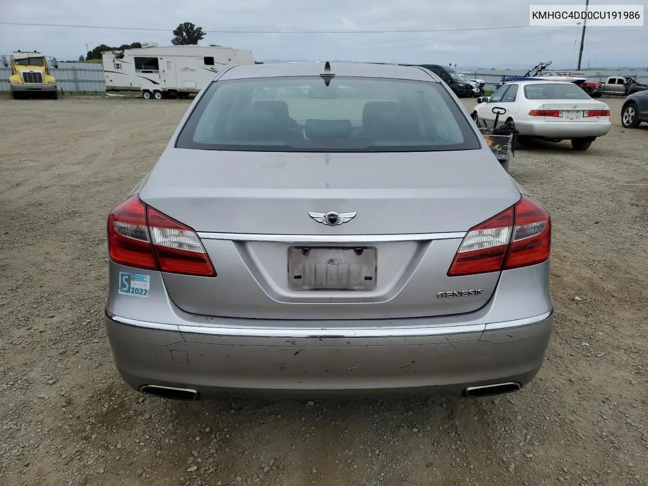 2012 Hyundai Genesis 3.8L VIN: KMHGC4DD0CU191986 Lot: 53754175
