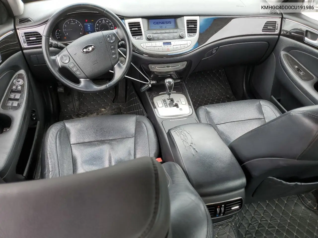 2012 Hyundai Genesis 3.8L VIN: KMHGC4DD0CU191986 Lot: 53754175