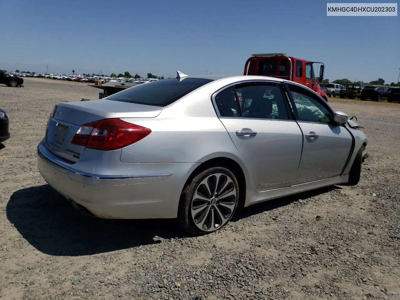 2012 Hyundai Genesis 5.0L VIN: KMHGC4DHXCU202303 Lot: 54987435