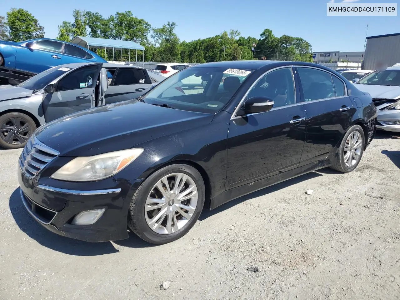2012 Hyundai Genesis 3.8L VIN: KMHGC4DD4CU171109 Lot: 55910085