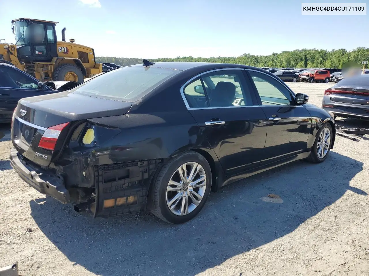 2012 Hyundai Genesis 3.8L VIN: KMHGC4DD4CU171109 Lot: 55910085