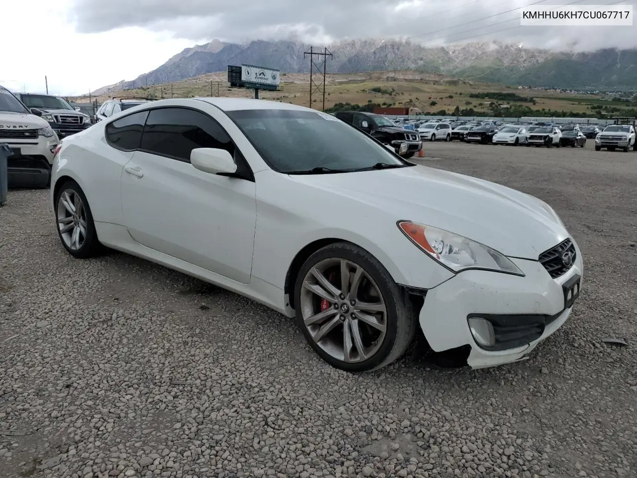 2012 Hyundai Genesis Coupe 3.8L VIN: KMHHU6KH7CU067717 Lot: 57170255