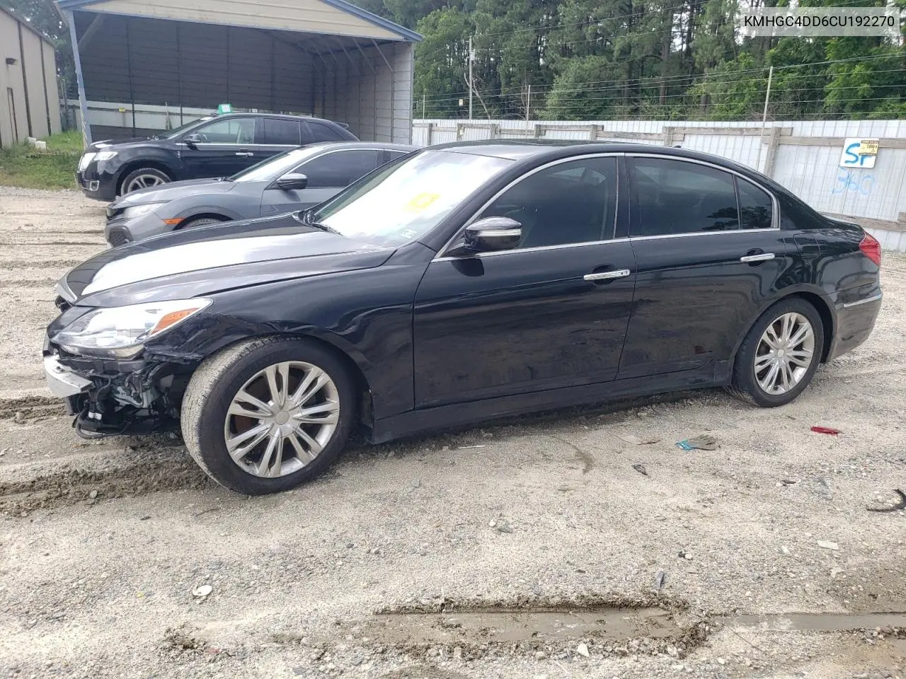 2012 Hyundai Genesis 3.8L VIN: KMHGC4DD6CU192270 Lot: 63820135