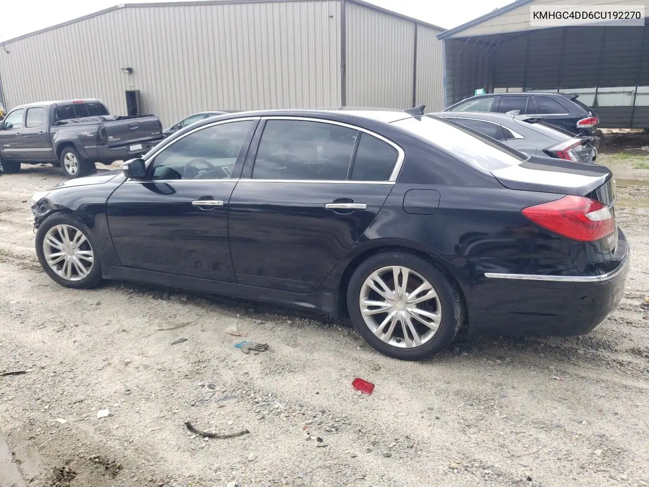 2012 Hyundai Genesis 3.8L VIN: KMHGC4DD6CU192270 Lot: 63820135