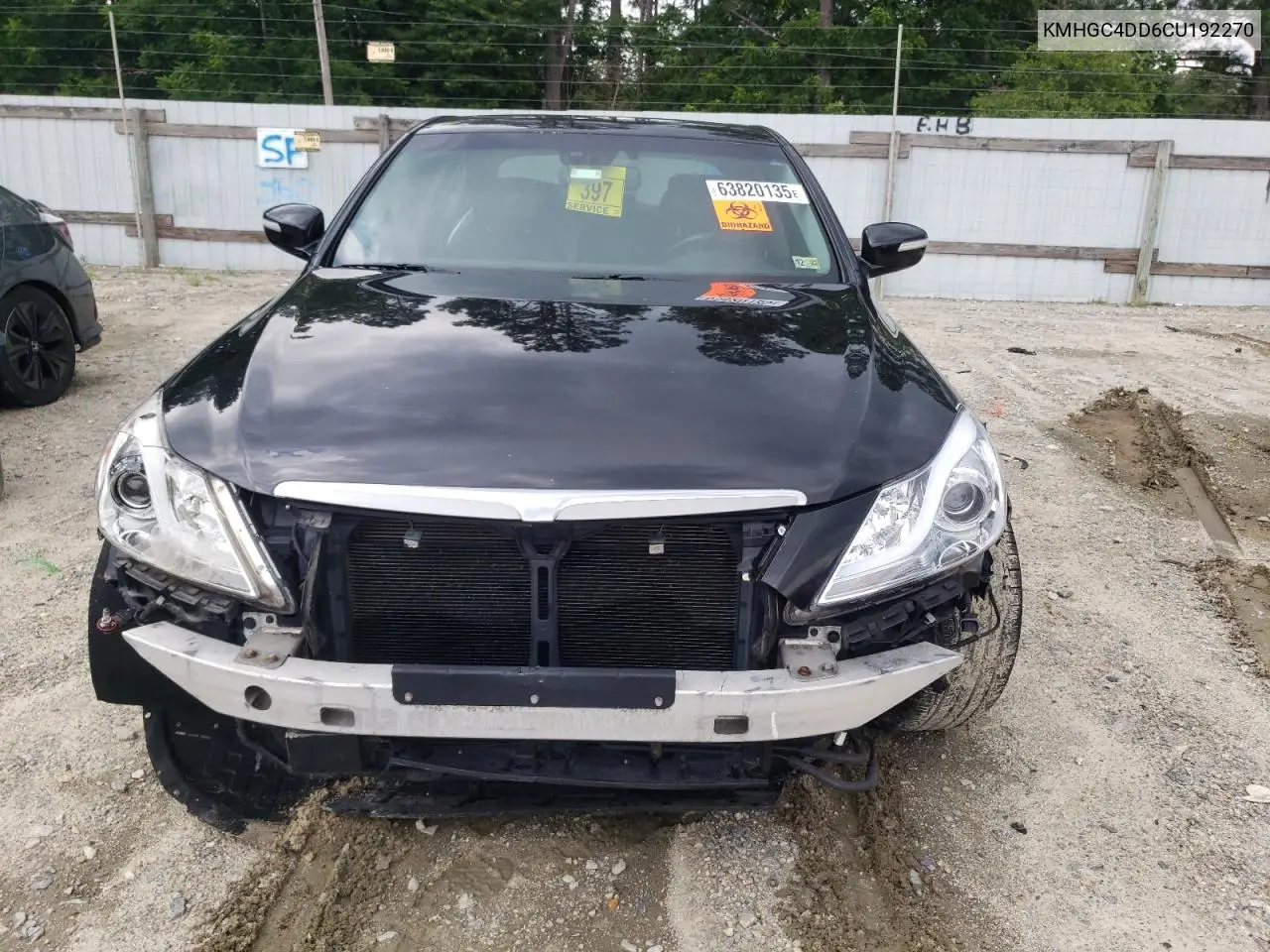 2012 Hyundai Genesis 3.8L VIN: KMHGC4DD6CU192270 Lot: 63820135