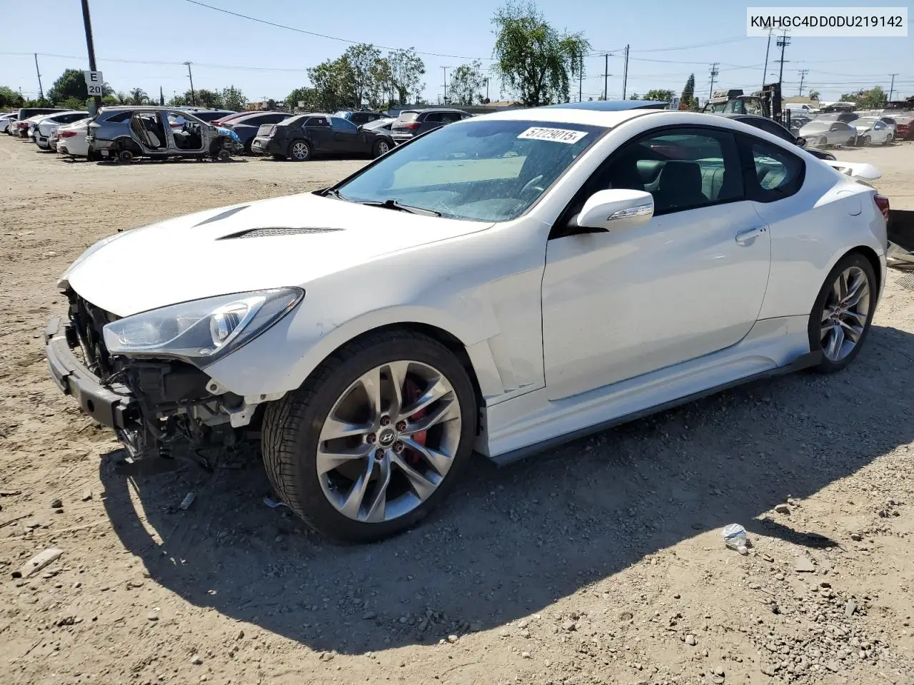 2013 Hyundai Genesis 3.8L VIN: KMHGC4DD0DU219142 Lot: 57229015