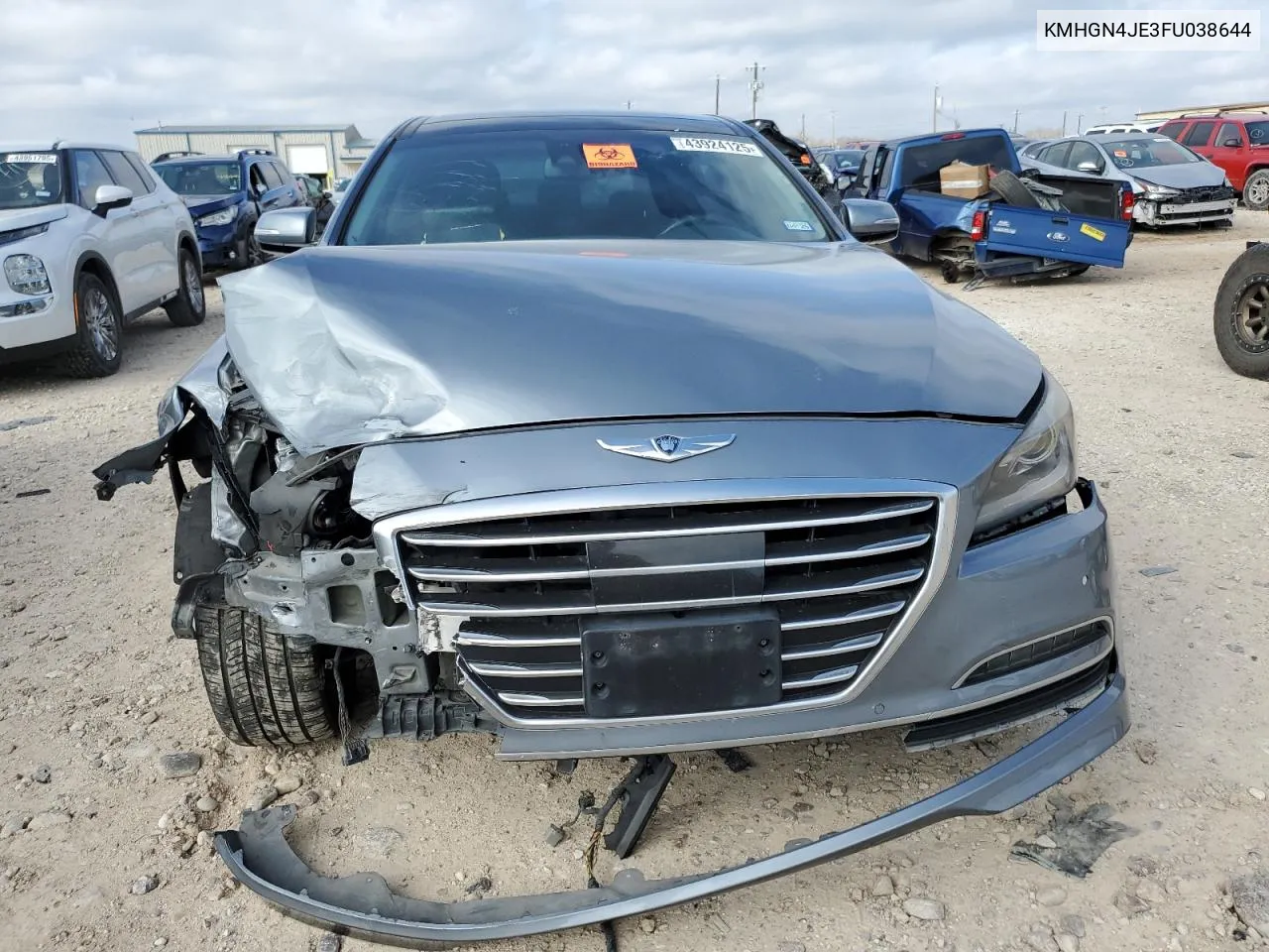 2015 Hyundai Genesis 3.8L VIN: KMHGN4JE3FU038644 Lot: 43924125
