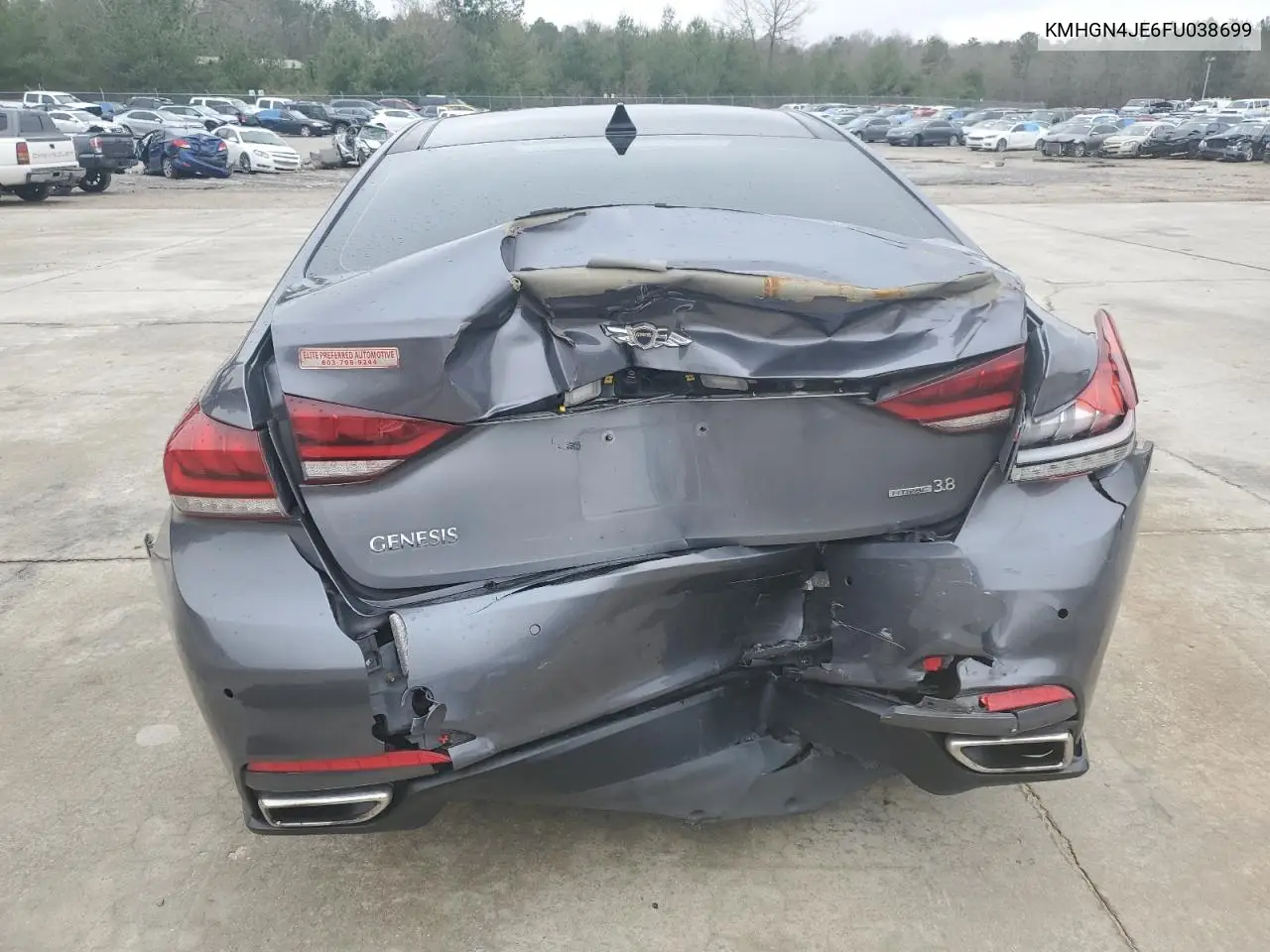2015 Hyundai Genesis 3.8L VIN: KMHGN4JE6FU038699 Lot: 45662934