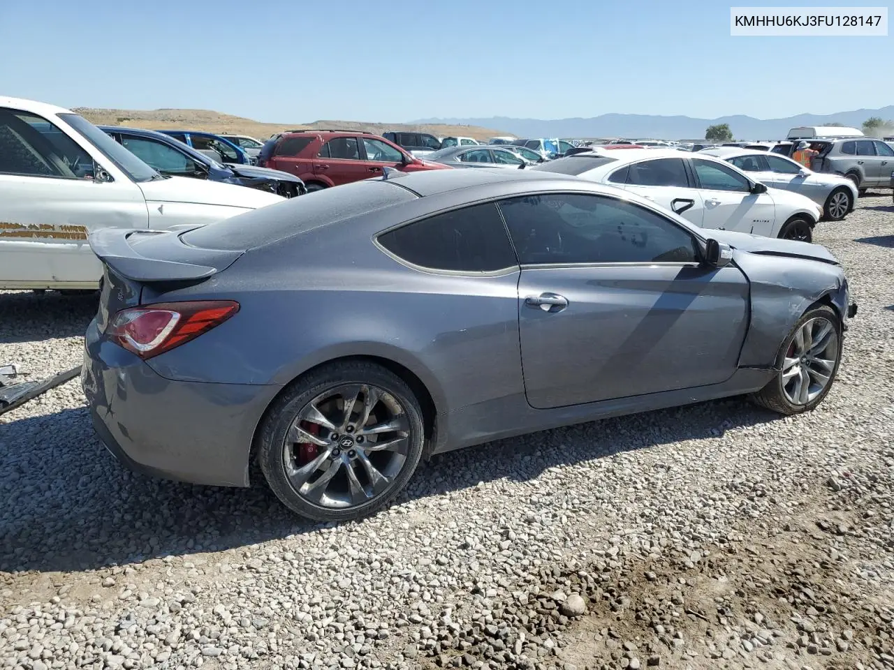 2015 Hyundai Genesis Coupe 3.8L VIN: KMHHU6KJ3FU128147 Lot: 61855345