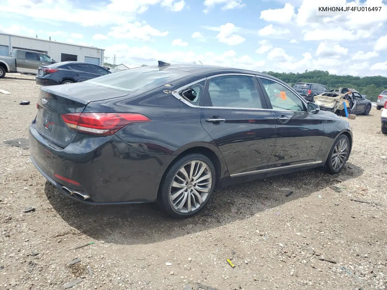 2015 Hyundai Genesis 5.0L VIN: KMHGN4JF4FU016497 Lot: 61957145