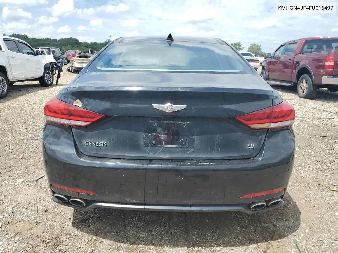 2015 Hyundai Genesis 5.0L VIN: KMHGN4JF4FU016497 Lot: 61957145