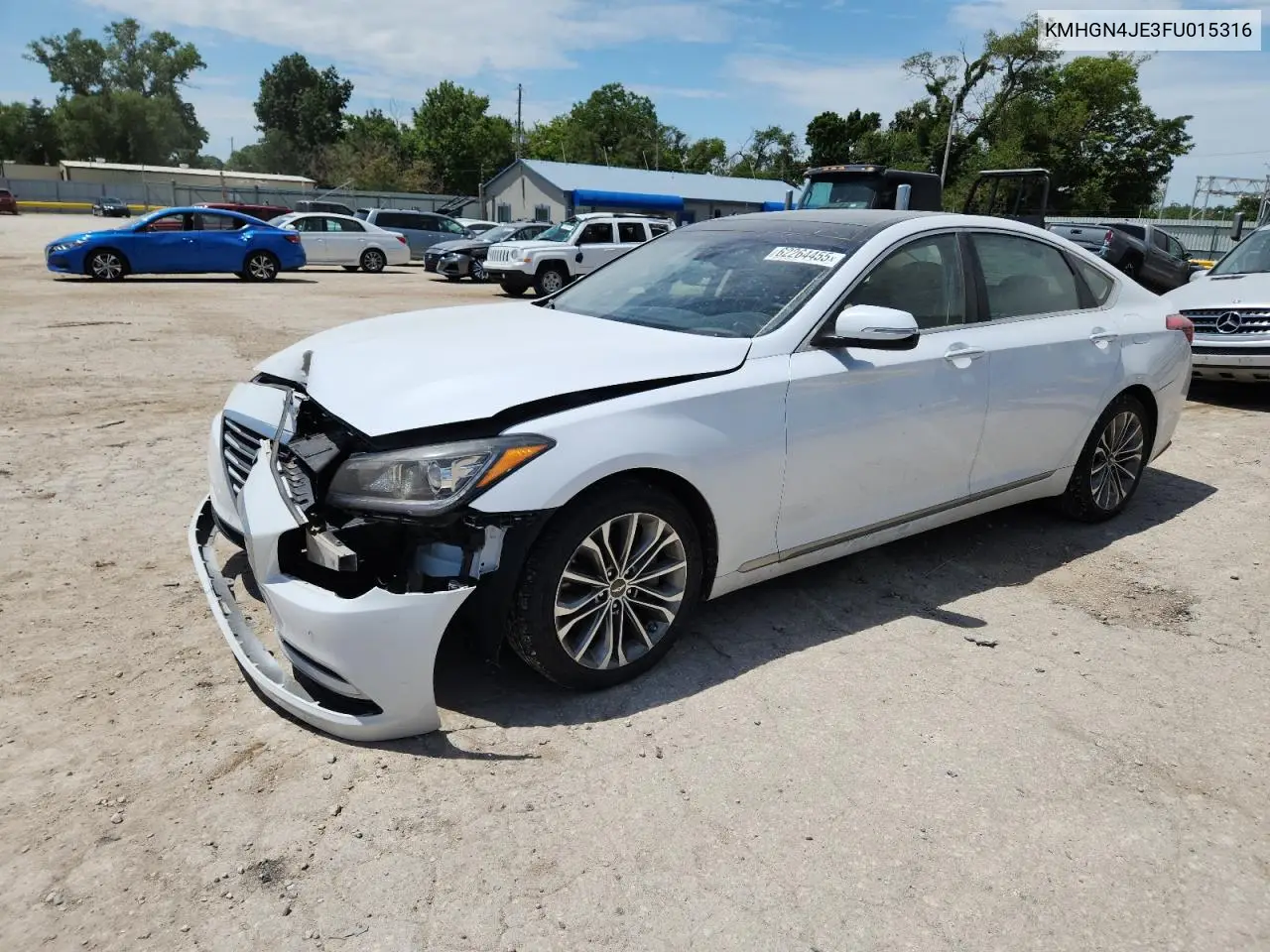 2015 Hyundai Genesis 3.8L VIN: KMHGN4JE3FU015316 Lot: 62264455