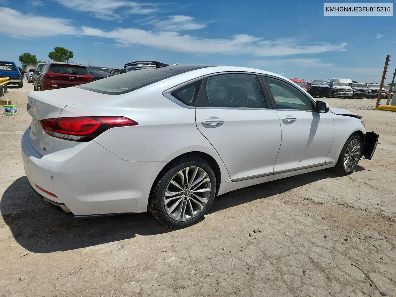 2015 Hyundai Genesis 3.8L VIN: KMHGN4JE3FU015316 Lot: 62264455