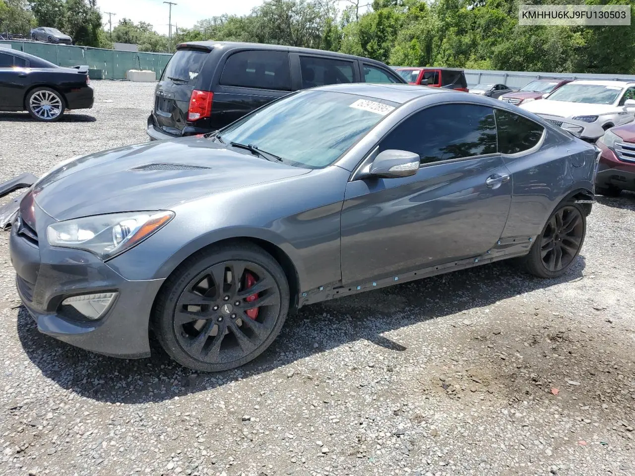 2015 Hyundai Genesis Coupe 3.8L VIN: KMHHU6KJ9FU130503 Lot: 62912895