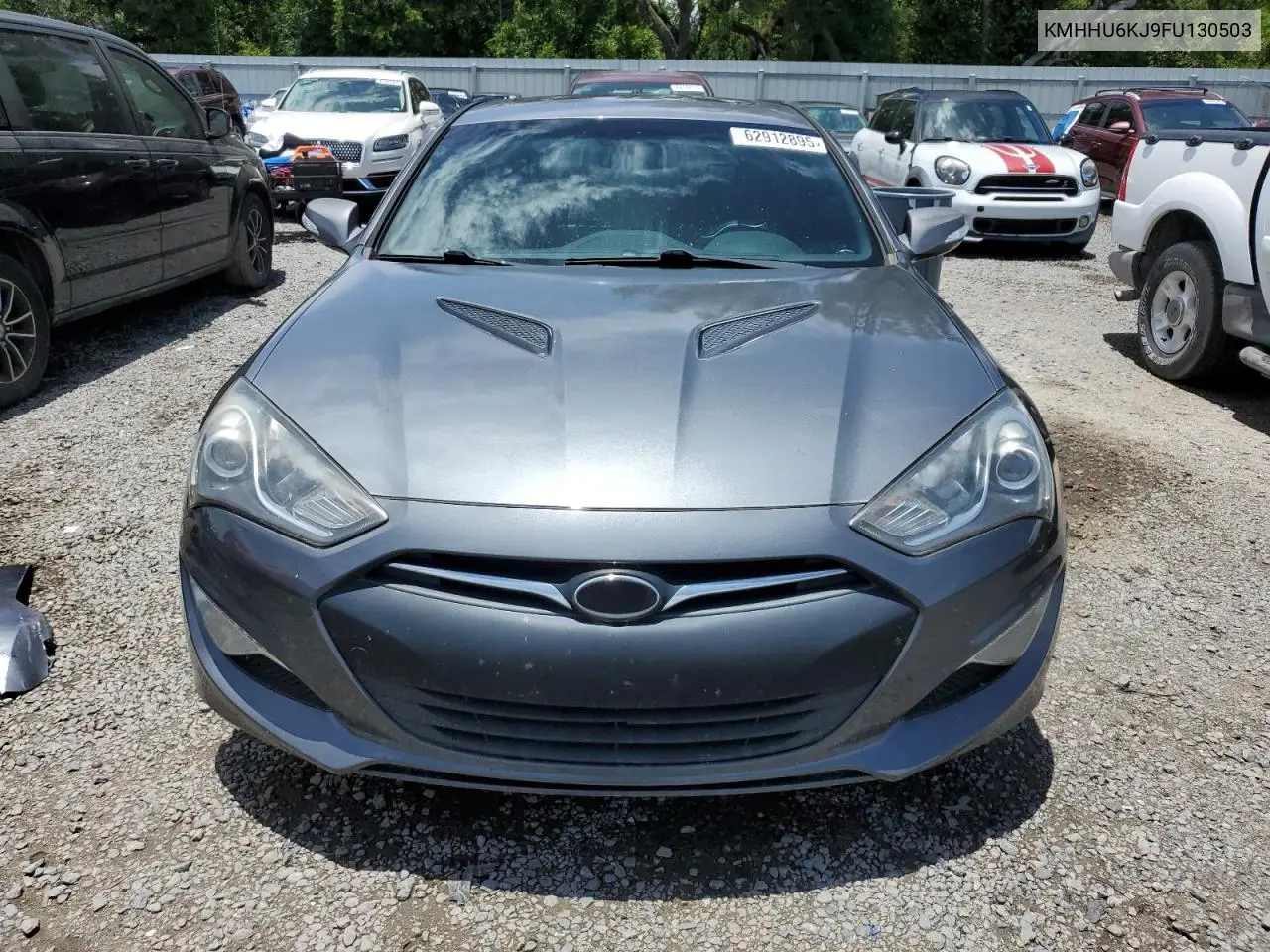 2015 Hyundai Genesis Coupe 3.8L VIN: KMHHU6KJ9FU130503 Lot: 62912895