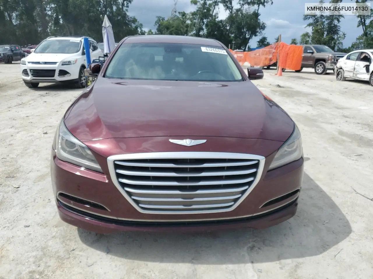 2015 Hyundai Genesis 3.8L VIN: KMHGN4JE6FU014130 Lot: 63260375