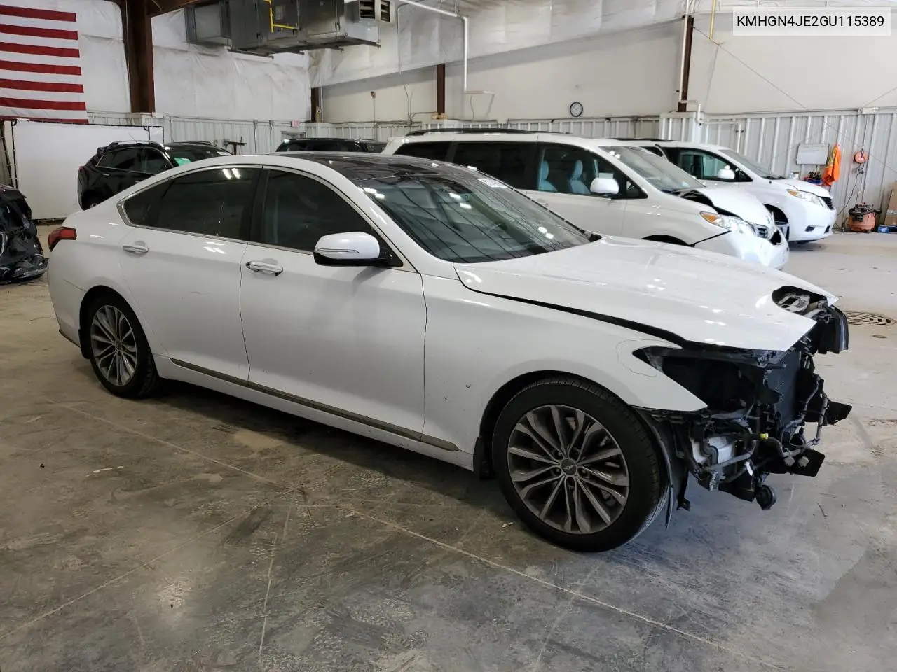 2016 Hyundai Genesis 3.8L VIN: KMHGN4JE2GU115389 Lot: 57040005
