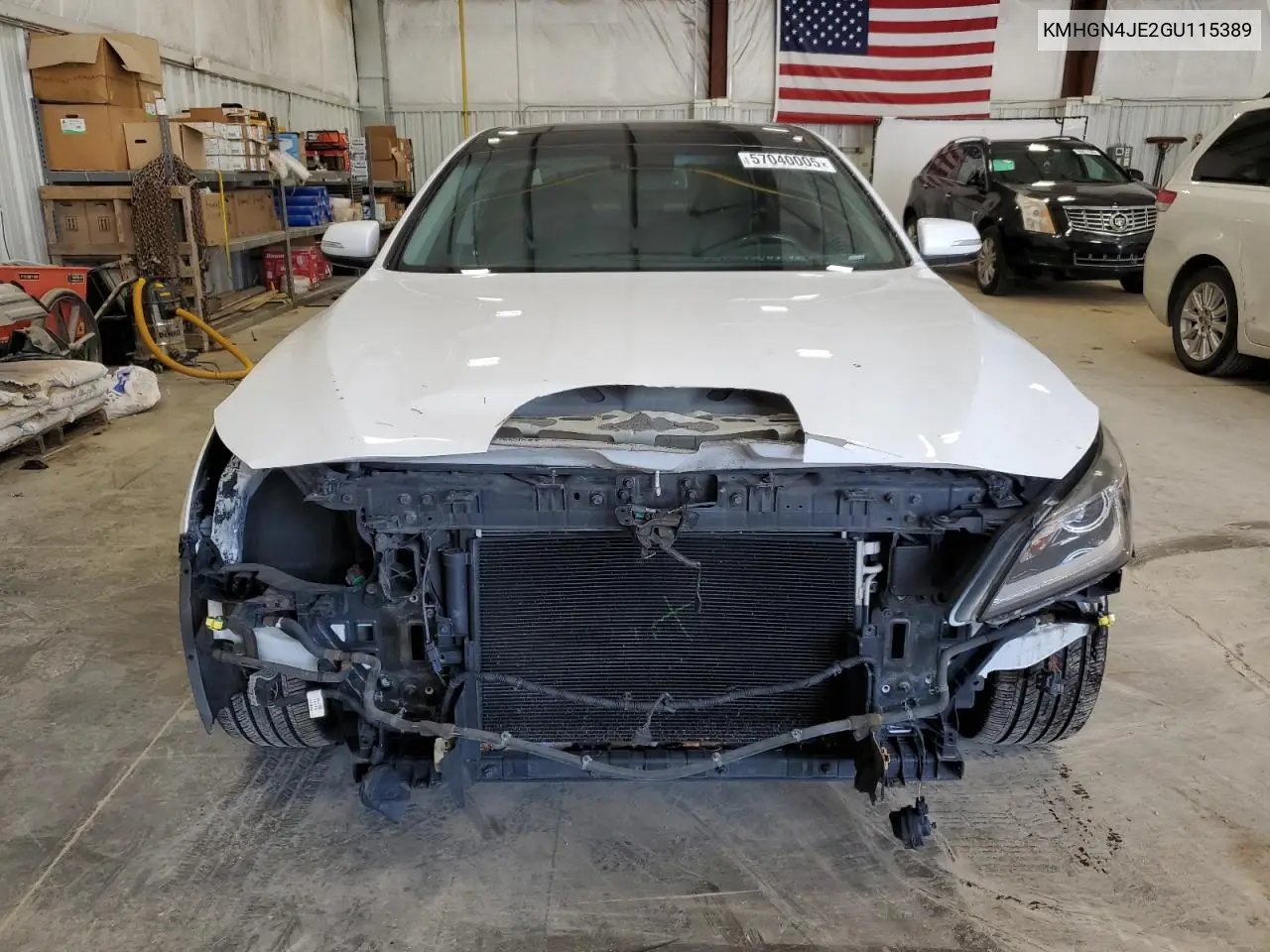 2016 Hyundai Genesis 3.8L VIN: KMHGN4JE2GU115389 Lot: 57040005