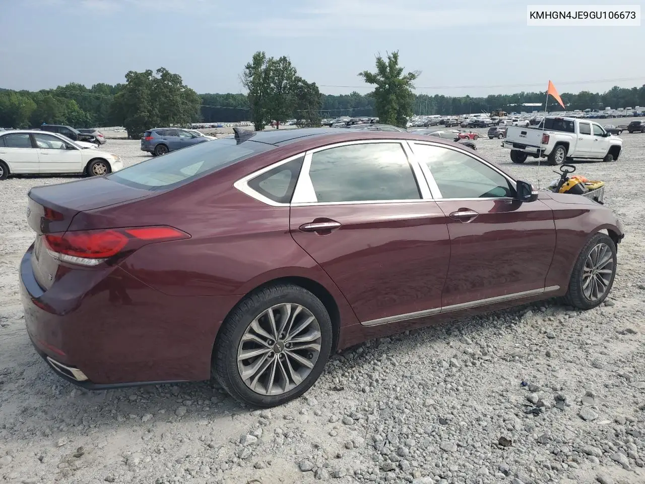 2016 Hyundai Genesis 3.8L VIN: KMHGN4JE9GU106673 Lot: 62659035