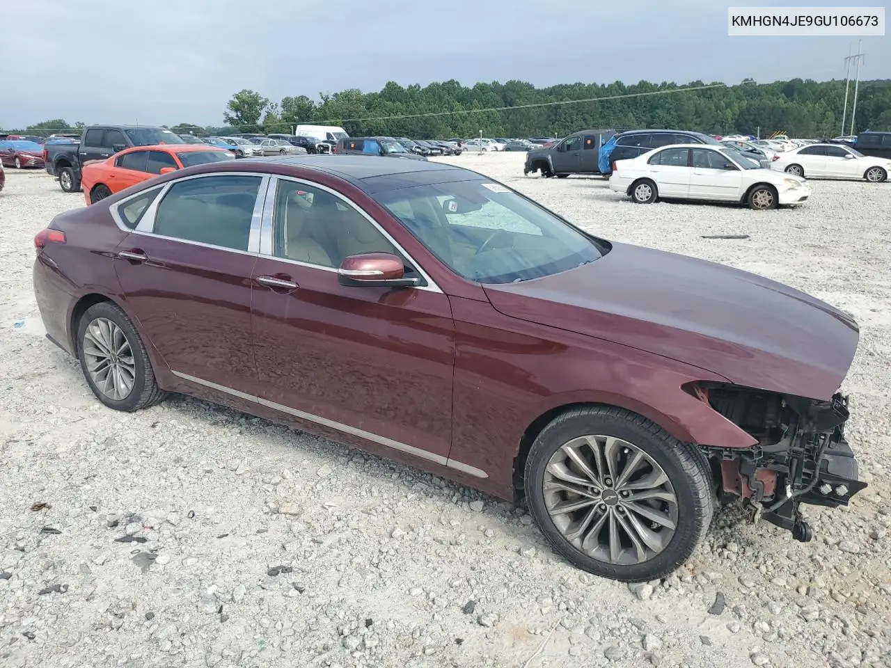 2016 Hyundai Genesis 3.8L VIN: KMHGN4JE9GU106673 Lot: 62659035