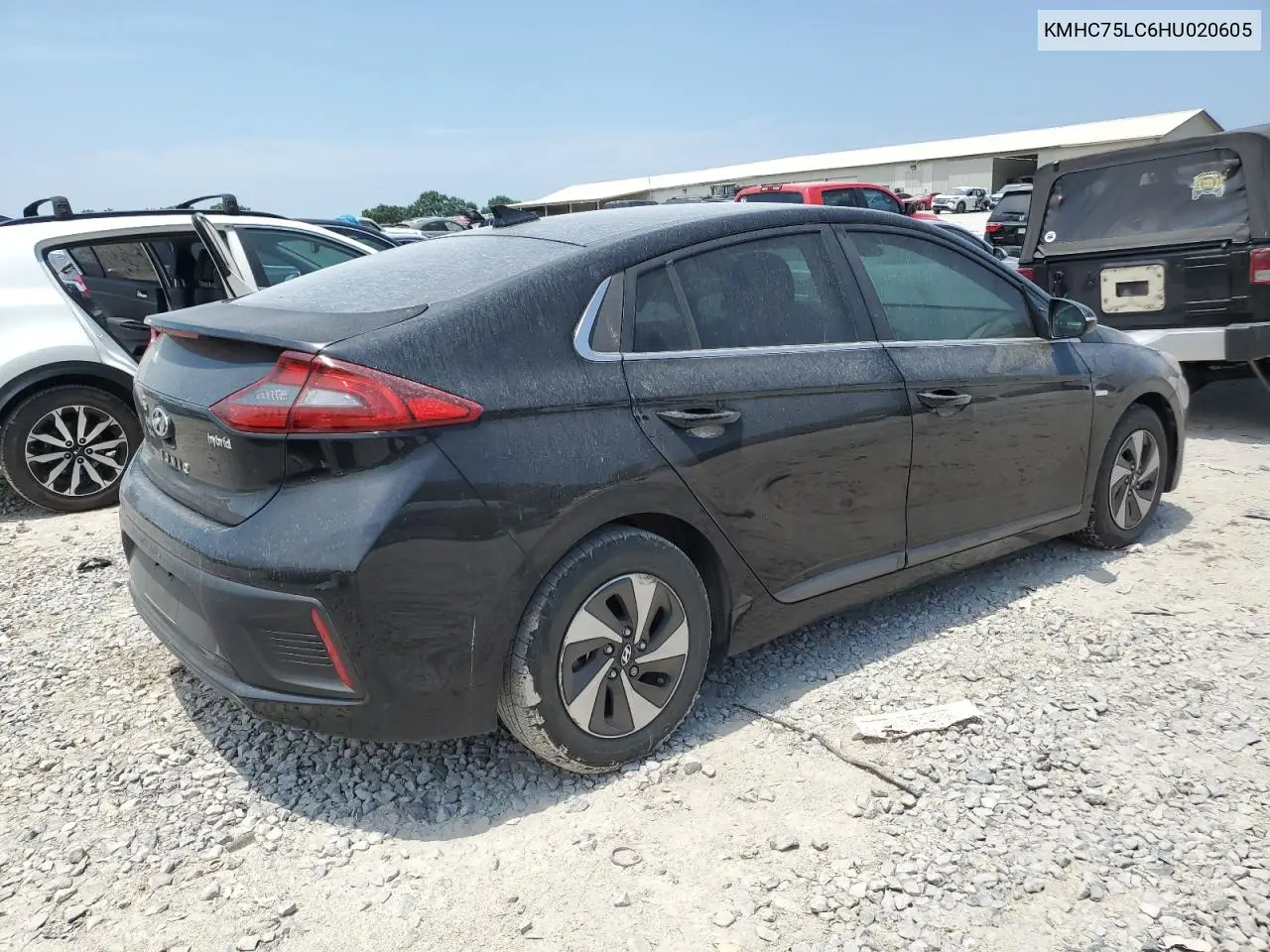 2017 Hyundai Ioniq Sel VIN: KMHC75LC6HU020605 Lot: 61578315