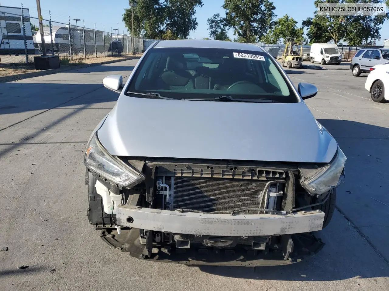 2017 Hyundai Ioniq Sel VIN: KMHC75LC6HU057069 Lot: 62518655