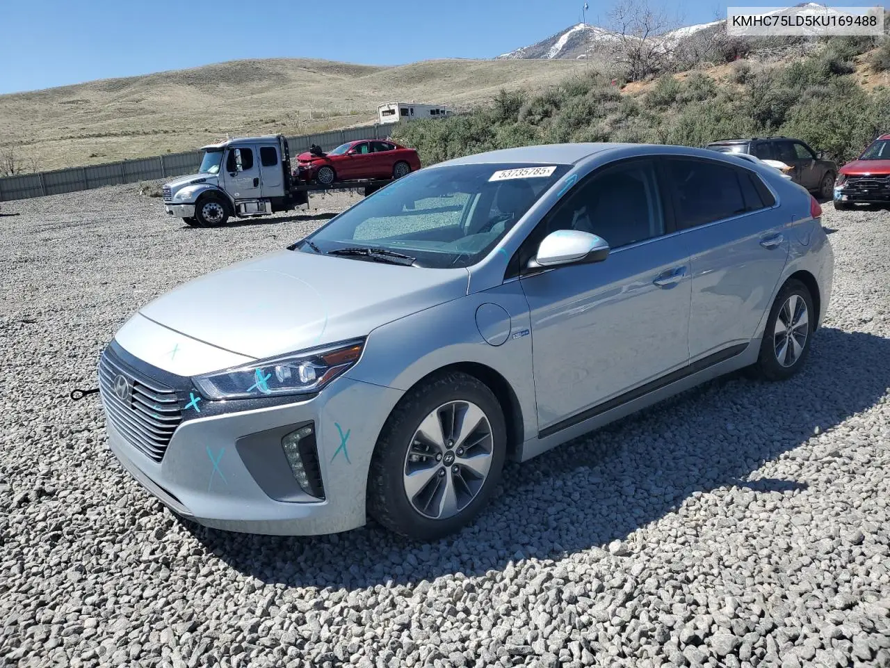 2019 Hyundai Ioniq Limited VIN: KMHC75LD5KU169488 Lot: 53735785