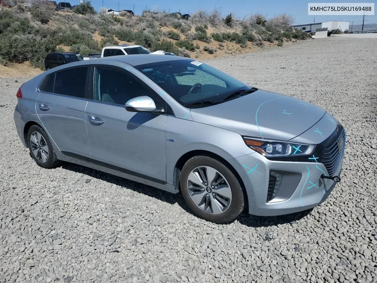 2019 Hyundai Ioniq Limited VIN: KMHC75LD5KU169488 Lot: 53735785