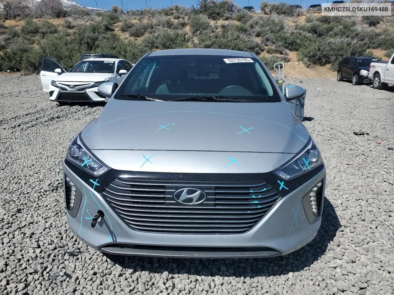 2019 Hyundai Ioniq Limited VIN: KMHC75LD5KU169488 Lot: 53735785