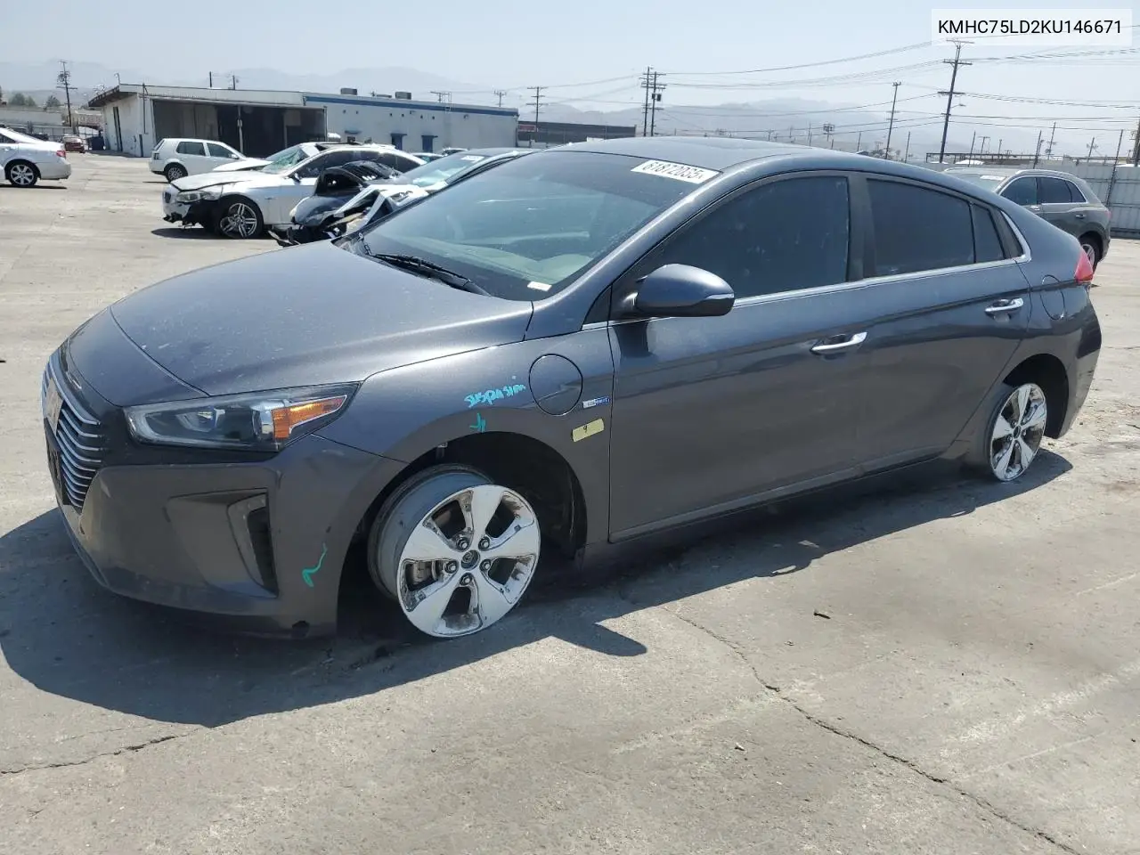 2019 Hyundai Ioniq Limited VIN: KMHC75LD2KU146671 Lot: 61872035