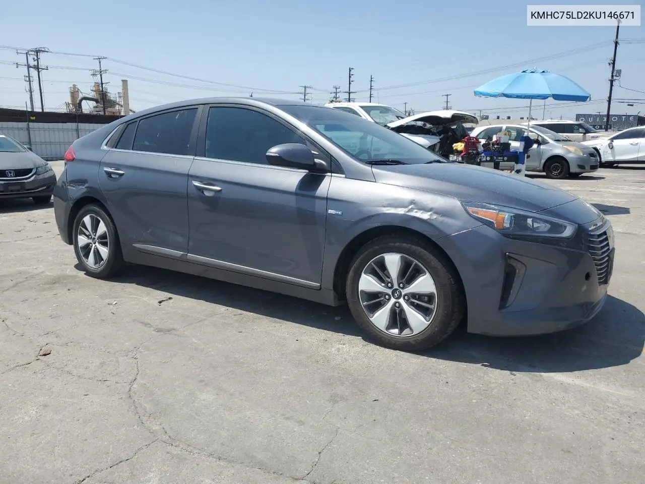 2019 Hyundai Ioniq Limited VIN: KMHC75LD2KU146671 Lot: 61872035