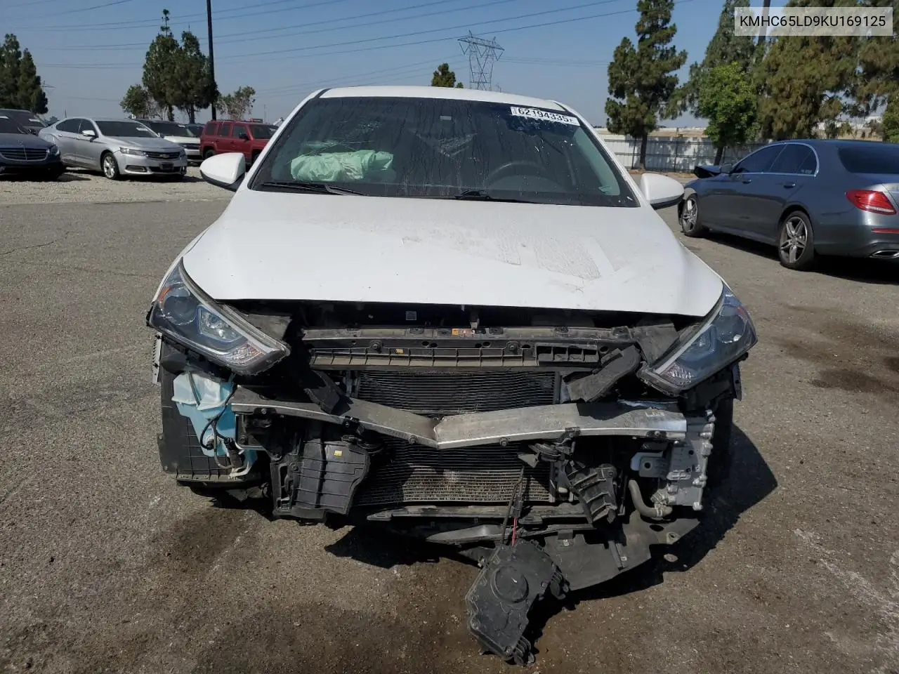 2019 Hyundai Ioniq VIN: KMHC65LD9KU169125 Lot: 62194335