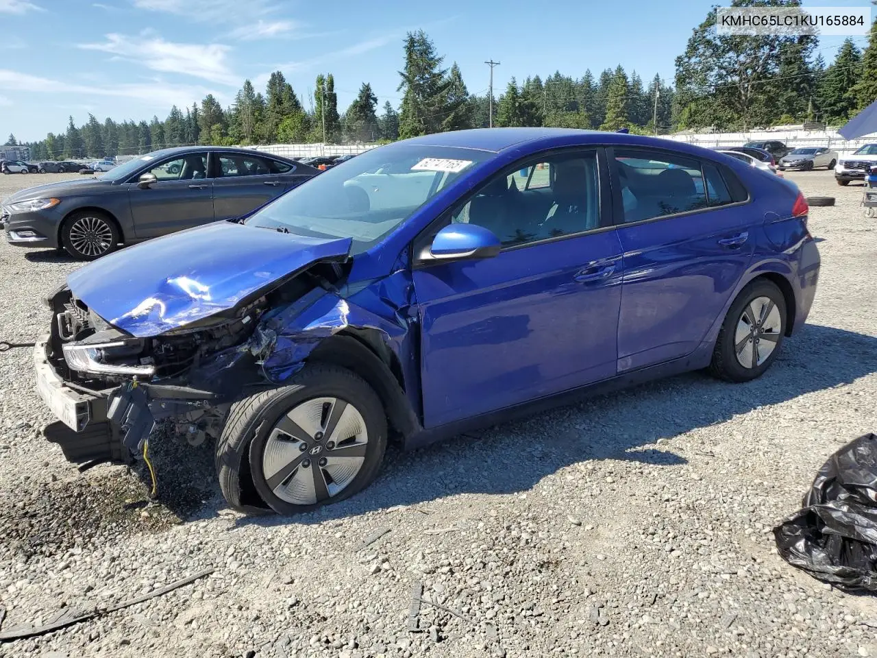 2019 Hyundai Ioniq Blue VIN: KMHC65LC1KU165884 Lot: 62747165