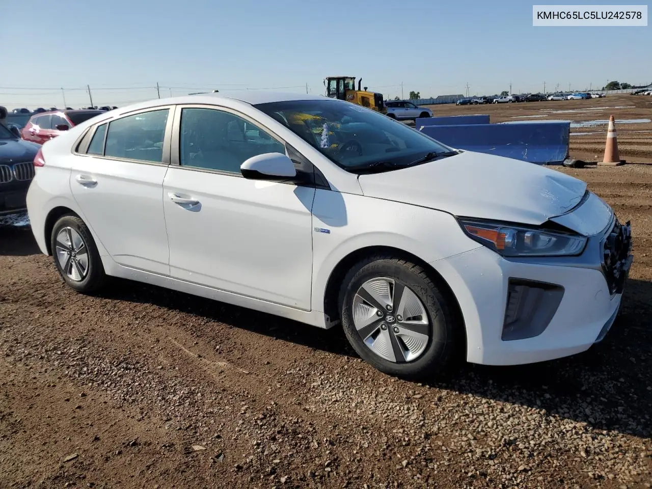 2020 Hyundai Ioniq Blue VIN: KMHC65LC5LU242578 Lot: 61957305