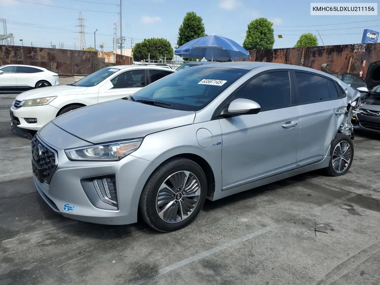 2020 Hyundai Ioniq Se VIN: KMHC65LDXLU211156 Lot: 63587145