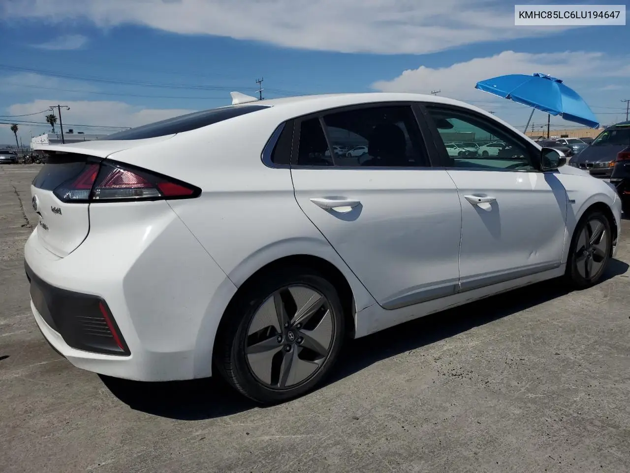 2020 Hyundai Ioniq Sel VIN: KMHC85LC6LU194647 Lot: 87038704