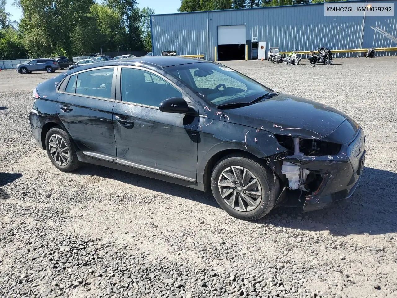 2021 Hyundai Ioniq Se VIN: KMHC75LJ6MU079792 Lot: 63811235