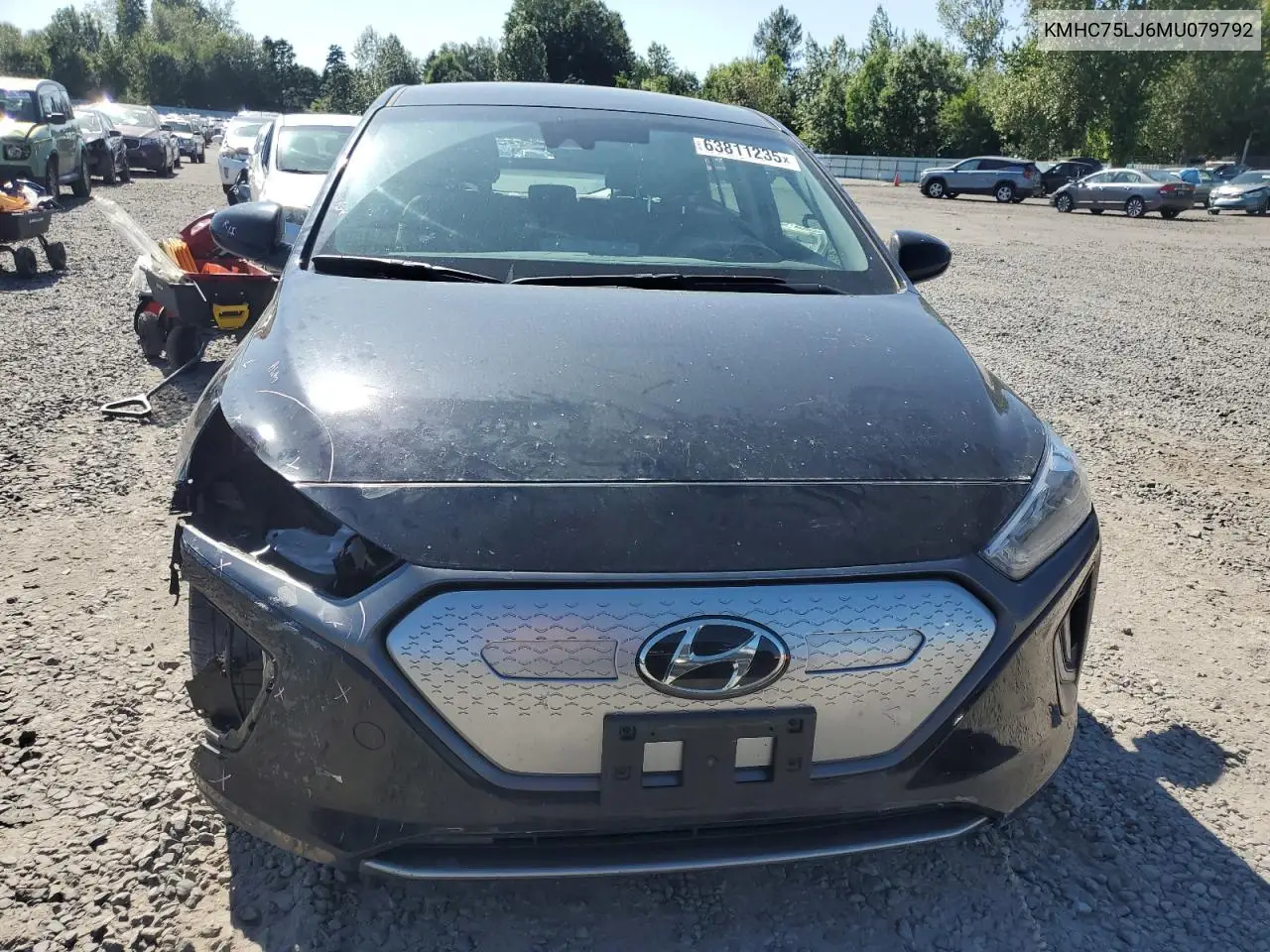 2021 Hyundai Ioniq Se VIN: KMHC75LJ6MU079792 Lot: 63811235