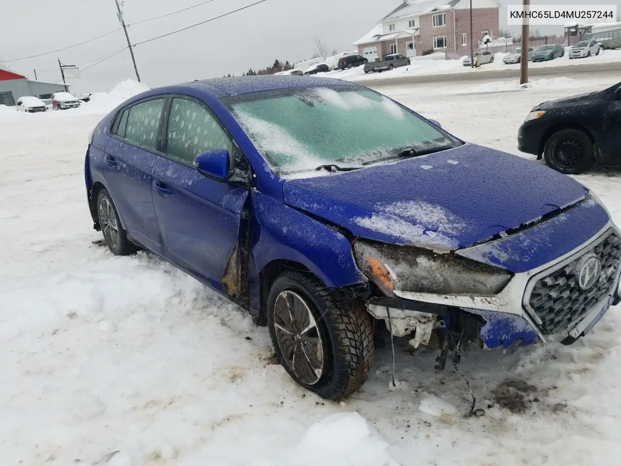 2021 Hyundai Ioniq Se VIN: KMHC65LD4MU257244 Lot: 84324484