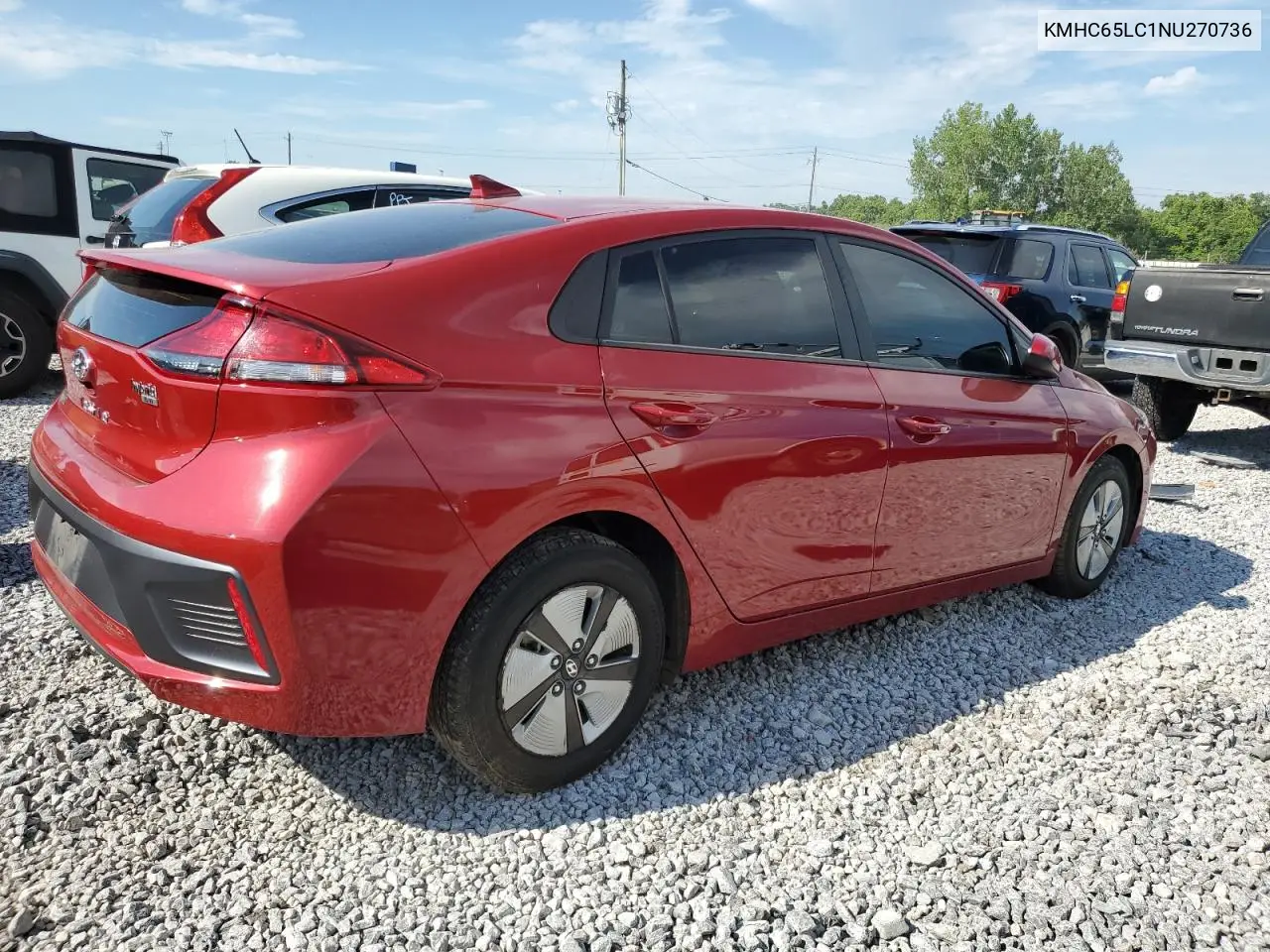 2022 Hyundai Ioniq Blue VIN: KMHC65LC1NU270736 Lot: 63329725