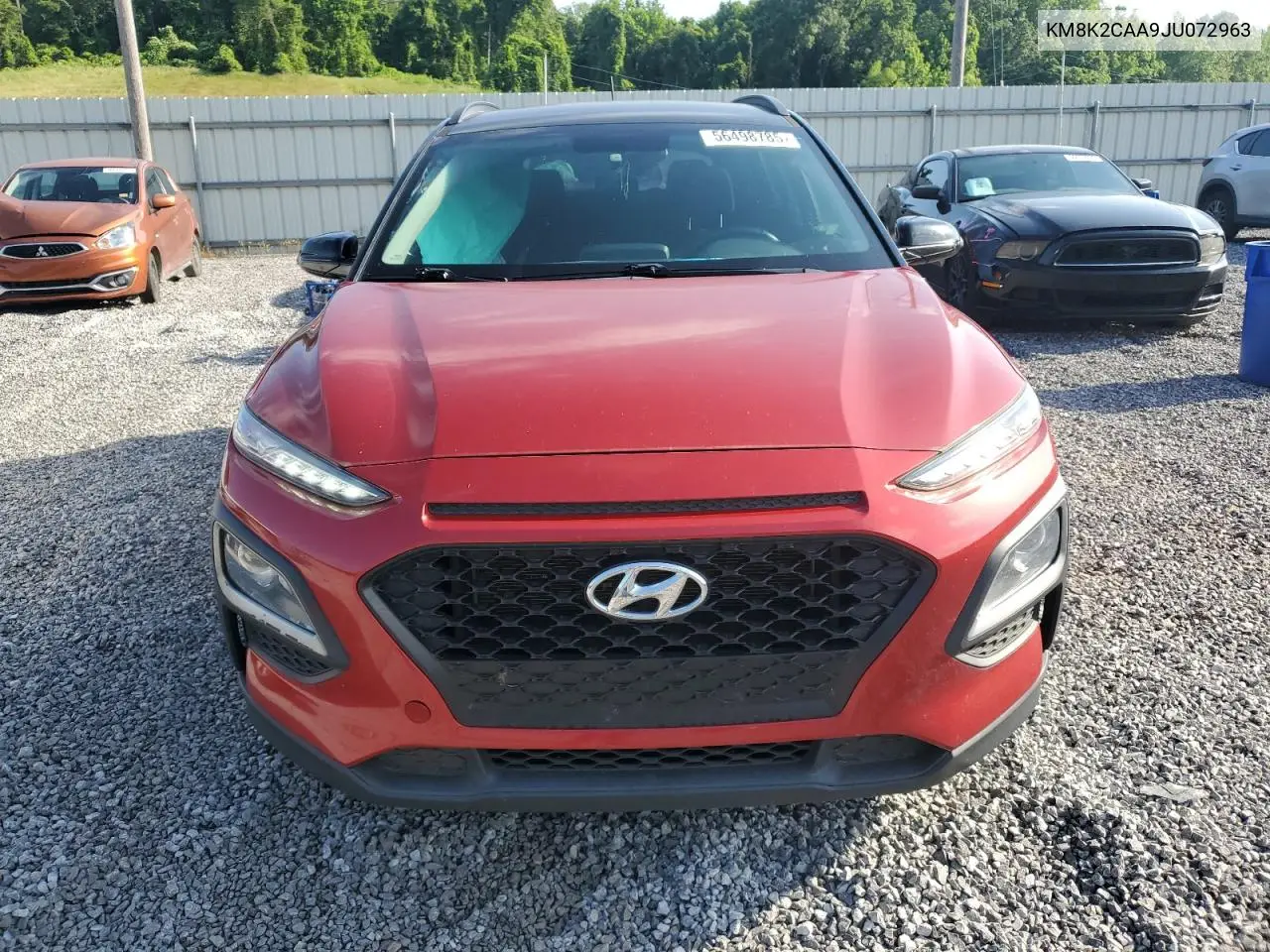 2018 Hyundai Kona Sel VIN: KM8K2CAA9JU072963 Lot: 56498785
