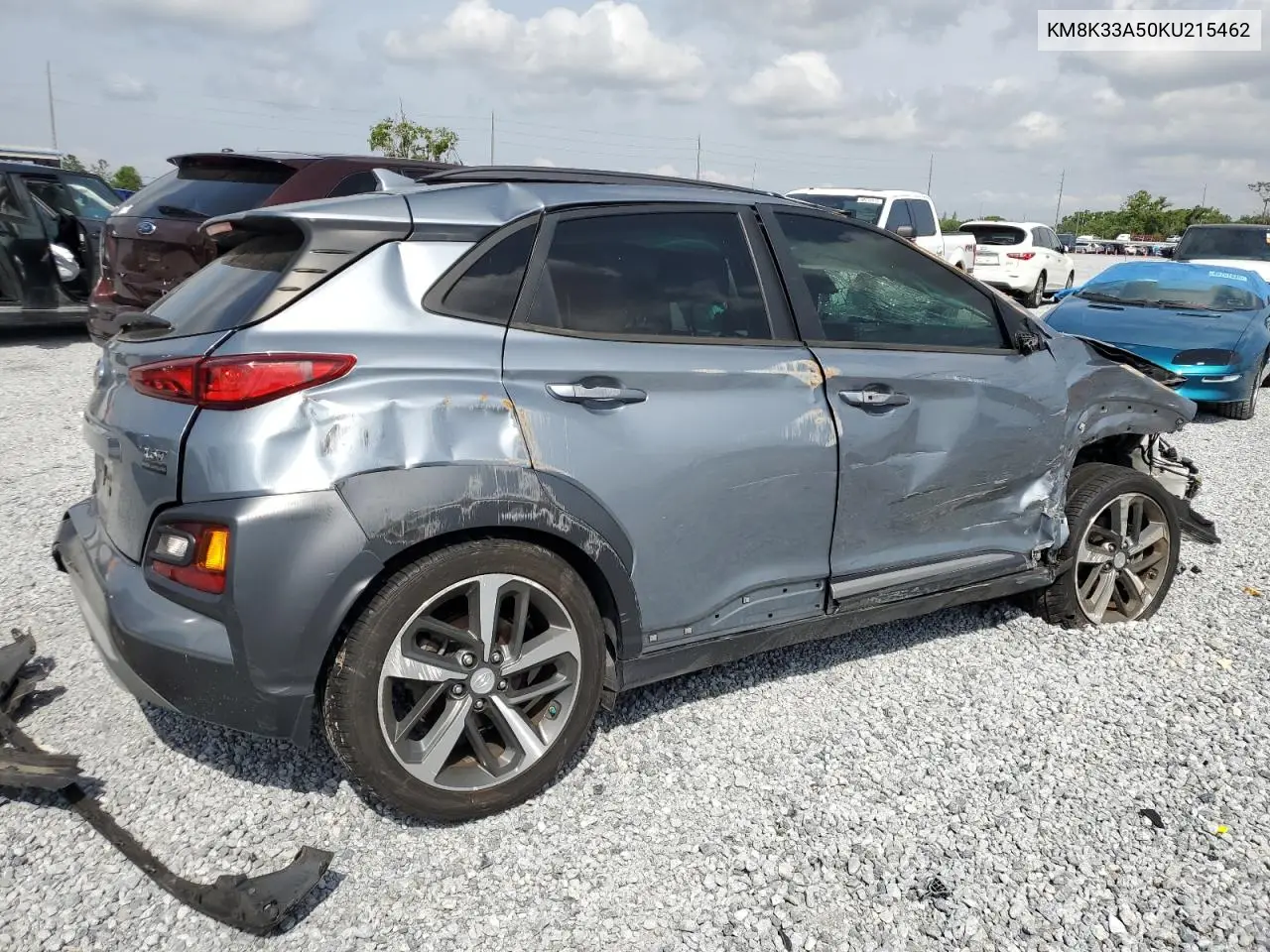 2019 Hyundai Kona Limited VIN: KM8K33A50KU215462 Lot: 50143855