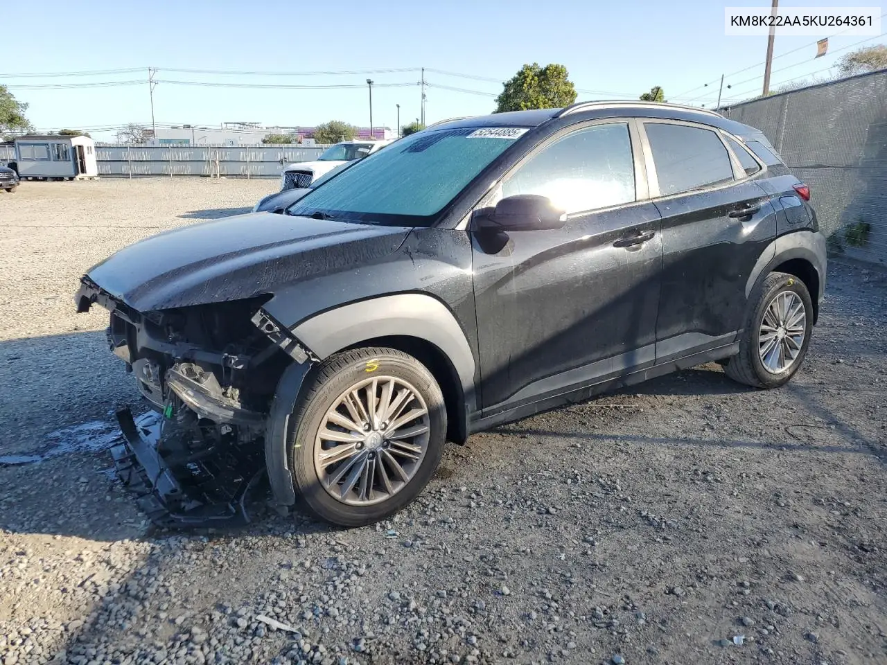 2019 Hyundai Kona Sel VIN: KM8K22AA5KU264361 Lot: 52544885