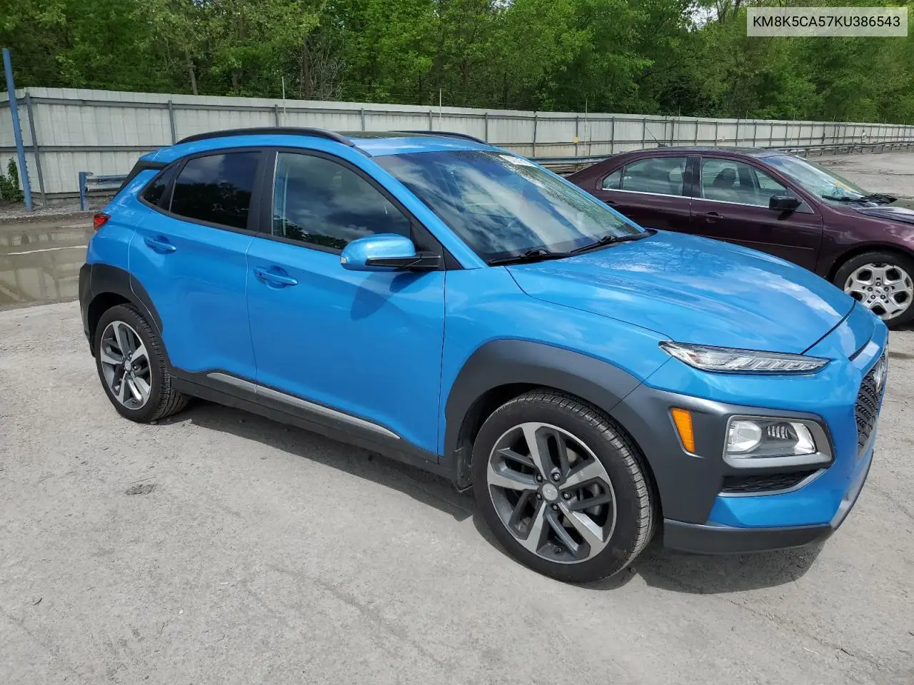 2019 Hyundai Kona Ultimate VIN: KM8K5CA57KU386543 Lot: 57031595