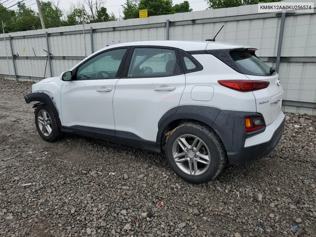 2019 Hyundai Kona Se VIN: KM8K12AA0KU256574 Lot: 57131375