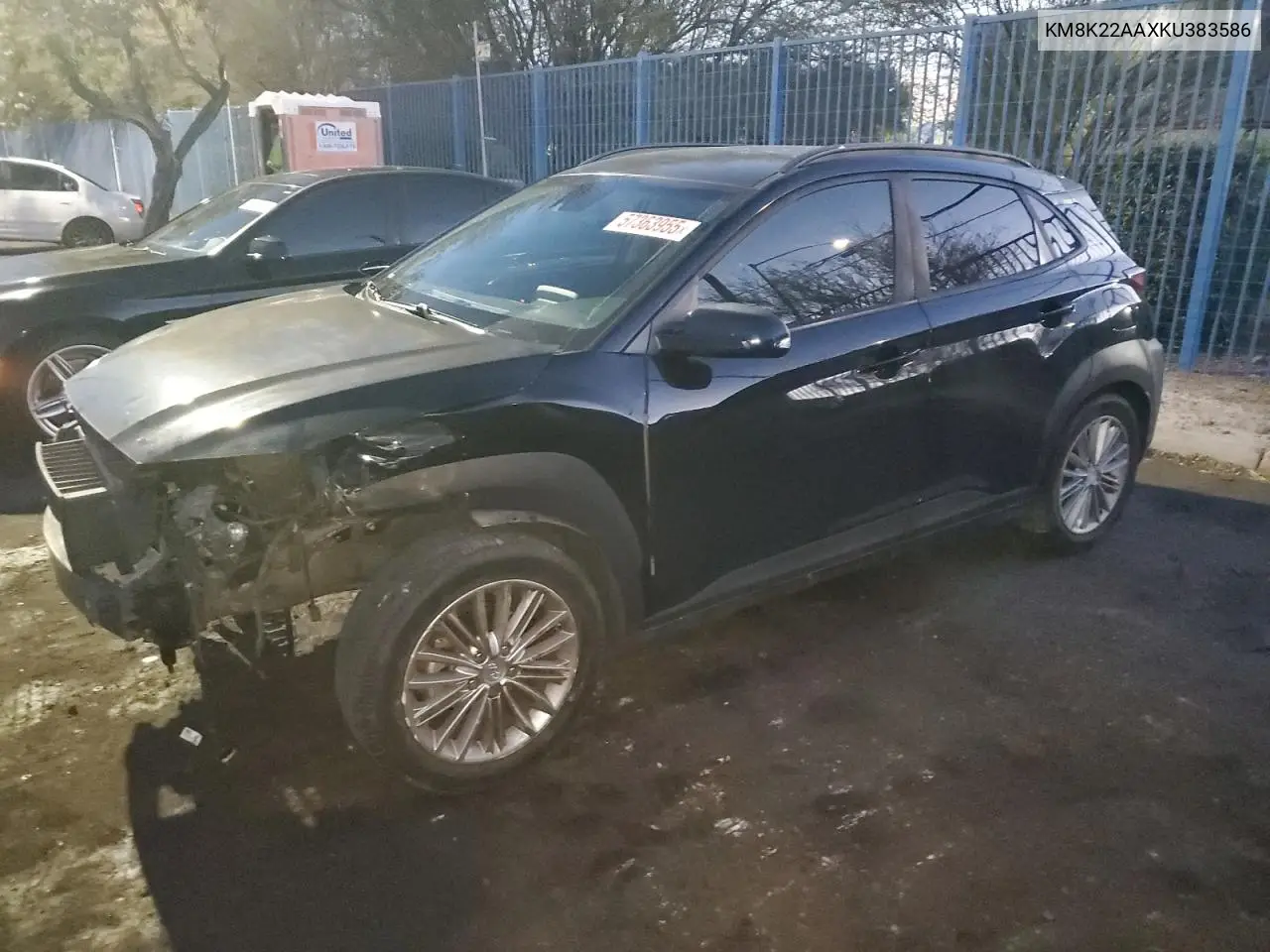 2019 Hyundai Kona Sel VIN: KM8K22AAXKU383586 Lot: 57363955