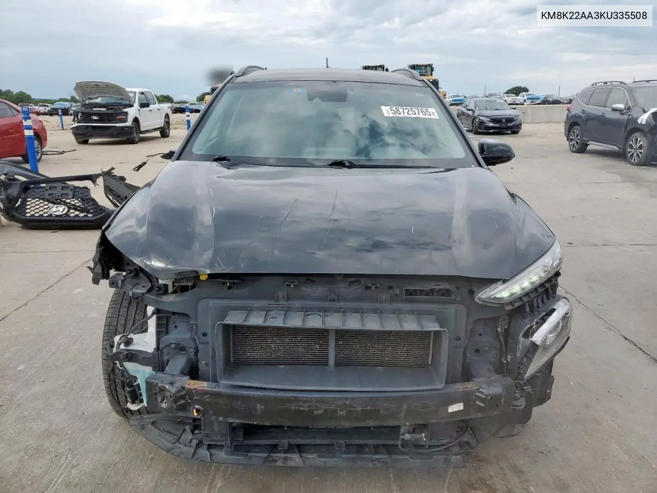 2019 Hyundai Kona Sel VIN: KM8K22AA3KU335508 Lot: 58725765